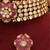 Ruby pink kundan moissanite necklace set