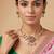 Multicolor luxury kundan moissanite bridal necklace set