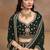 Bottle green Embroidered Faux Georgette Reasymade Lehenga Choli