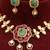 Multicolor luxury kundan moissanite bridal necklace set