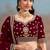 Maroon Embroidered Faux Georgette Reasymade Lehenga Choli