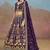 Purple Embroidered Faux Georgette Reasymade Lehenga Choli