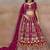 Rani Pink Embroidered Faux Georgette Reasymade Lehenga Choli