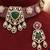 Ruby pink emerald moissanite stone necklace set