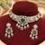Emerald green moissanite choker necklace set