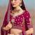Rani Pink Embroidered Faux Georgette Reasymade Lehenga Choli