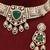 Emerald green moissanite choker necklace set