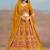 Mustard Embroidered Faux Georgette Reasymade Lehenga Choli