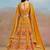 Mustard Embroidered Faux Georgette Reasymade Lehenga Choli