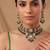 Emerald green kundan moissanite choker set