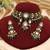 Emerald green kundan moissanite choker set