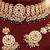 Royal green kundan moissanite choker set with maang tikka