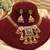 Gold plated green heritage kundan necklace set