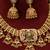 Gold plated green heritage kundan collar necklace set