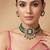 Royal green moissanite kundan necklace set