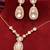Gold plated designer kundan moissanite necklace set