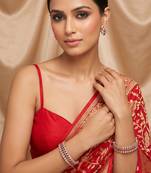 Ruby pink kundan bangles