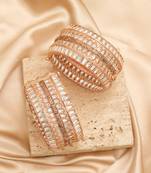 Gold plated heritage kundan bangles