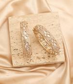 White stones royal kundan bangles