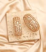 Gold plated luxury kundan bangle set