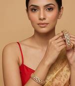 Gold plated heritage kundan bangles
