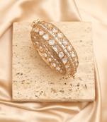 Gold plated kundan bridal bangles
