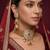 Gold plated royal kundan bridal necklace set with maang tikka