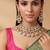 Gold plated kundan meena bridal choker set with maang tikka