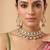 Gold plated regal kundan bridal choker set with maang tikka
