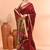 Maroon handmade office wear linen jamdani saree with running blouse