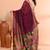 Magenta handmade office wear linen jamdani saree with running blouse