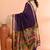 Purple handmade office wear linen jamdani saree with running blouse