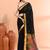 Black handmade office wear linen jamdani saree with running blouse