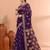 Purple festive cotton silk jamdani saree with running blouse