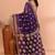 Purple festive cotton silk jamdani saree with running blouse