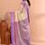 Off white festive cotton blend zari check handloom saree with running blouse