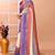 Off white festive cotton blend handloom saree with running blouse