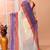 Off white festive cotton blend handloom saree with running blouse