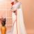 Off white festive cotton blend handloom saree with running blouse
