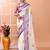 Off white office wear embrodery handloom cotton blend saree without blouse
