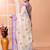 Off white office wear embrodery handloom cotton blend saree without blouse