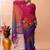 Multicolour daily wear handloom cotton blend saree without blouse