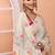 Off white festive wear semi silk blend jamdani saree with running blouse