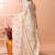 Off white festive wear semi silk blend jamdani saree with running blouse