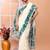Off white festive wear cotton silk rama border pallu jamdani saree with running blouse