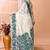 Off white festive wear cotton silk rama border pallu jamdani saree with running blouse