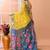 Yellow festive wear cotton silk tute border pallu jamdani saree with running blouse