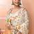 Off white festive wear cotton silk coral border pallu jamdani saree with running blouse