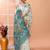 Off white festive wear cotton silk rama border pallu jamdani saree with running blouse
