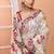 Off white festive wear silk blend multicolor border pallu jamdani saree with running blouse